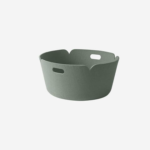 Muuto Restore Round Basket Dusty Green Basket Muuto - [store_name]