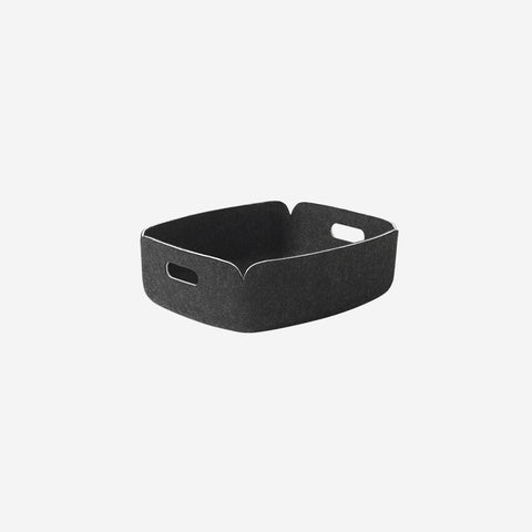 Muuto Restore Tray Basket Black Melange Basket Muuto - [store_name]