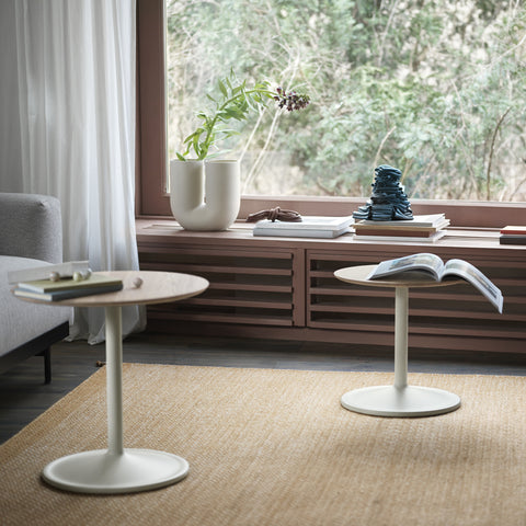 Muuto Soft Side Table Oak/Off-White H40 x Ø41 Table Muuto - [store_name]
