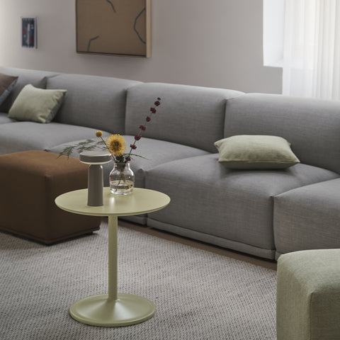 Muuto Soft Side Table Beige Green H40 x Ø48 Table Muuto - [store_name]