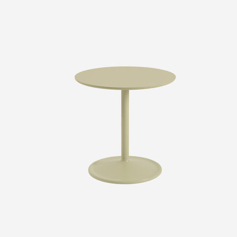 Muuto Soft Side Table Beige Green H48 x Ø48 Table Muuto - [store_name]