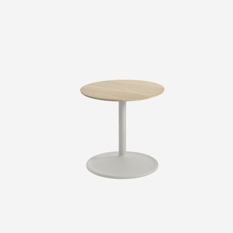 Muuto Soft Side Table Oak/Grey H40 x Ø41 Table Muuto - [store_name]