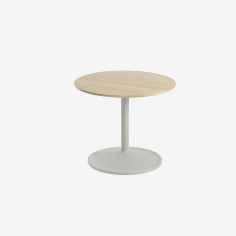 Muuto Soft Side Table Oak/Grey H40 x Ø48 Table Muuto - [store_name]