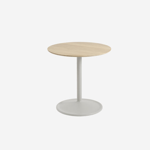 Muuto Soft Side Table Oak/Grey H48 x Ø48 Table Muuto - [store_name]
