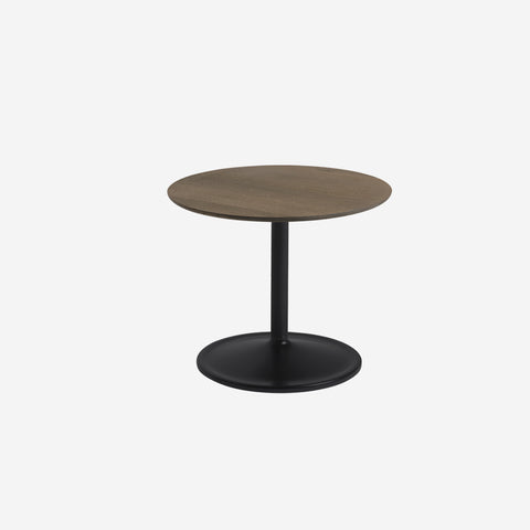 Muuto Soft Side Table Smoked Oak/Black H40 x Ø48 Table Muuto - [store_name]