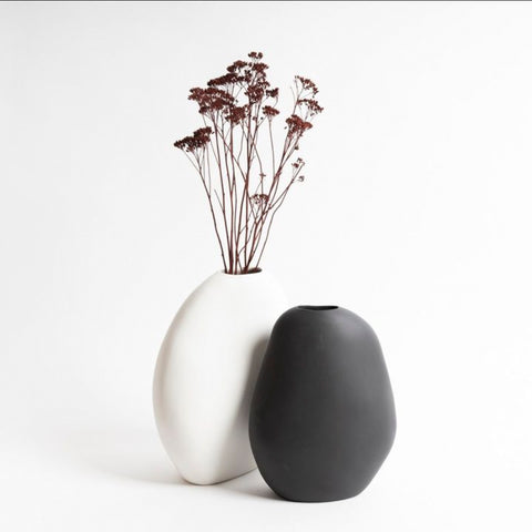 Ned Harmie Vase Stone Black Vase Ned Collections - [store_name]