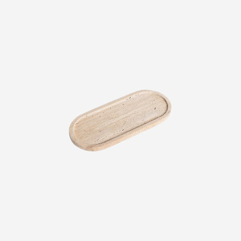 Ned Line Travertine Oval Tray