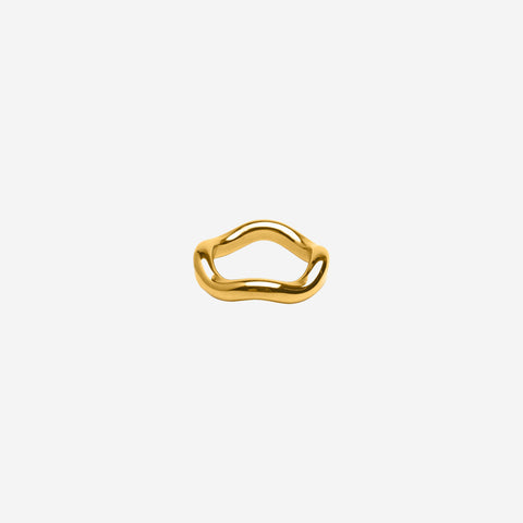 Nordic Muse Gold Chunky Irregular Band Ring Jewellery Nordic Muse - [store_name]