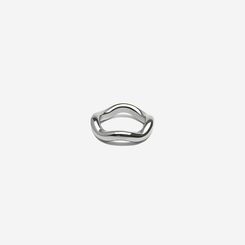Nordic Muse Silver Chunky Irregular Band Ring Jewellery Nordic Muse - [store_name]