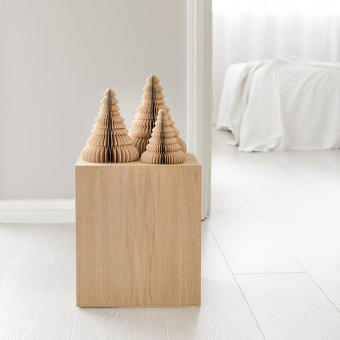 Nordic Rooms Standing Paper Christmas Tree Flaxseed 20cm