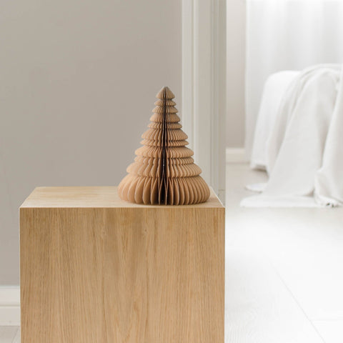 Nordic Rooms Standing Paper Christmas Tree Flaxseed 24cm