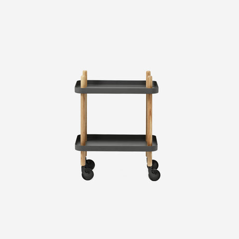 Normann Copenhagen Block Table Dark Grey Oak Trolley Normann Copenhagen    - [store_name]