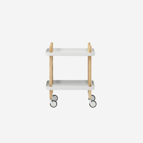 Normann Copenhagen Block Table Light Grey Oak Trolley Normann Copenhagen    - [store_name]