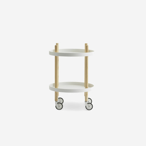 Normann Copenhagen Block Table Round White Oak Trolley Normann Copenhagen    - [store_name]
