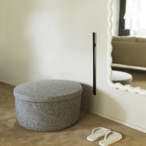 Normann Copenhagen Hide Storage Pouf Grey Large Storage Basket Normann Copenhagen - [store_name]