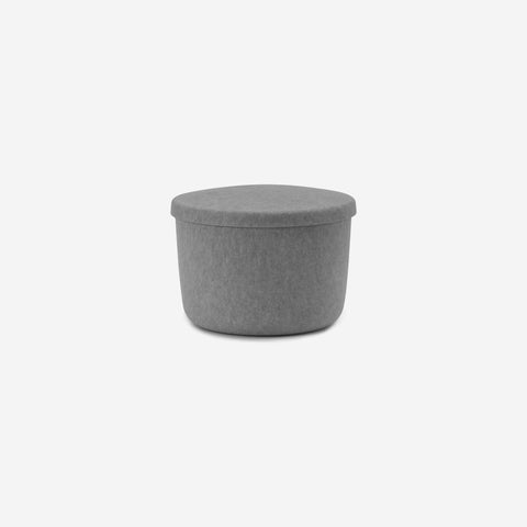 Normann Copenhagen Hide Storage Pouf Grey Small Storage Basket Normann Copenhagen - [store_name]