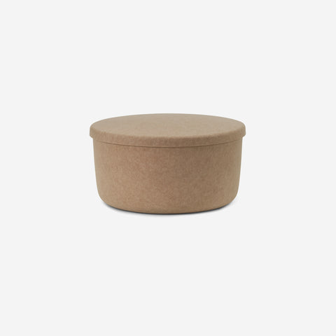 Normann Copenhagen Hide Storage Pouf Sand Large Storage Basket Normann Copenhagen - [store_name]