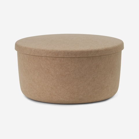 Normann Copenhagen Hide Storage Pouf Sand Large Storage Basket Normann Copenhagen - [store_name]