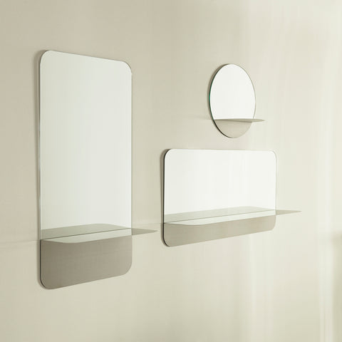 SIMPLE FORM. - Normann Copenhagen Normann Copenhagen Horizon Mirror Horizontal Stainless Steel - 