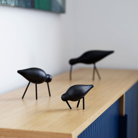 Normann Copenhagen Shorebird Small Black Black Wooden Figurine Normann Copenhagen    - [store_name]