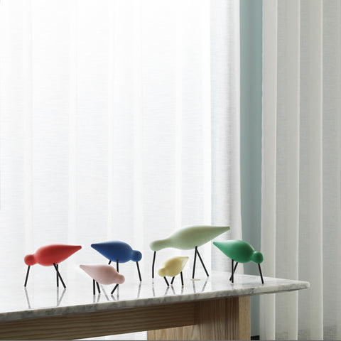 Normann Copenhagen Shorebird Small Rose Pink Black Wooden Figurine Normann Copenhagen    - [store_name]