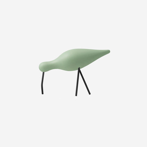 Normann Copenhagen Shorebird Large Dusty Green Black Wooden Figurine Normann Copenhagen    - [store_name]