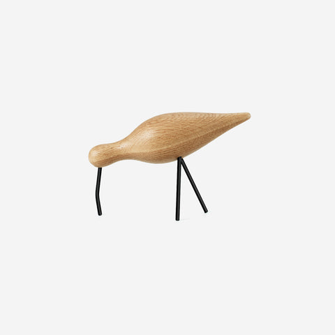 Normann Copenhagen Shorebird Large Oak Black Wooden Figurine Normann Copenhagen    - [store_name]
