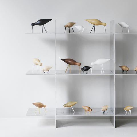 Normann Copenhagen Shorebird Small Oak Black Wooden Figurine Normann Copenhagen    - [store_name]