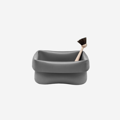 Normann Copenhagen Washing Up Bowl & Brush Grey Washing Normann Copenhagen    - [store_name]