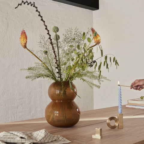 OYOY Living Lasi Vase Large Amber brown Vase OYOY Living - [store_name]