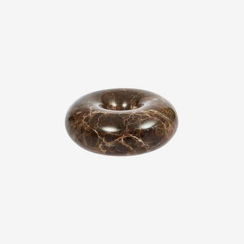 OYOY Living Savi Marble Candle Holder Small Choco Brown Candle Holder OYOY Living - [store_name]