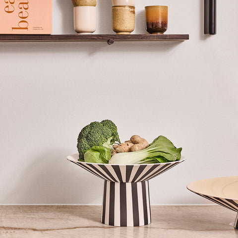 OYOY Living Toppu Centrepiece Bowl High Black White Tray OYOY Living - [store_name]