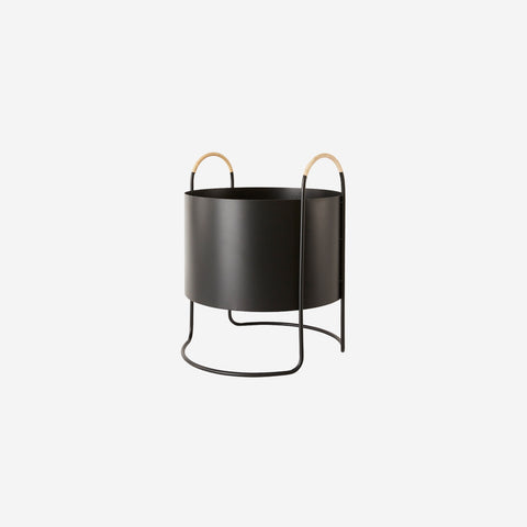 OYOY Living Maki Plant Box Low Black Plant Stand OYOY Living - [store_name]