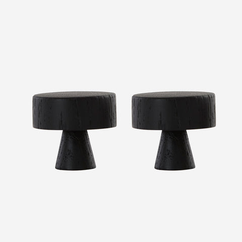 OYOY Living Pin Hook Black Oak Large 2 Pack Hooks OYOY Living - [store_name]