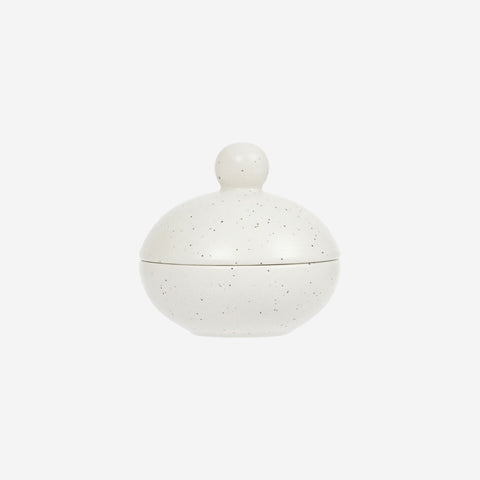 OYOY Living Saga Bonbonniere Low White Speckle Vessel OYOY Living - [store_name]