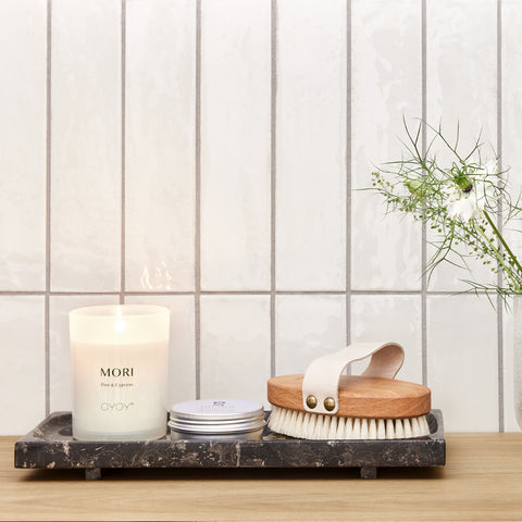 OYOY Living Savi Marble Tray Rectangular Choco Brown Tray OYOY Living - [store_name]