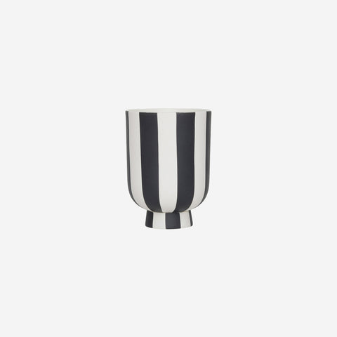 OYOY Living Toppu Pot Extra Small Black White Pot OYOY Living - [store_name]