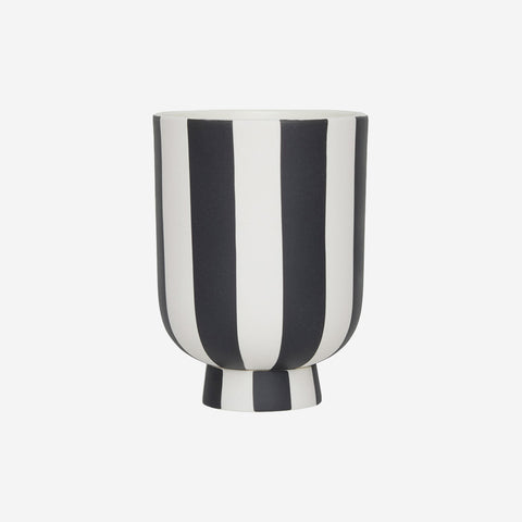 OYOY Living Toppu Pot Extra Small Black White Pot OYOY Living - [store_name]
