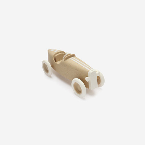 Ooh Noo Wooden Grand Prix Racing Car Light Brown Wooden Figurine Ooh Noo - [store_name]