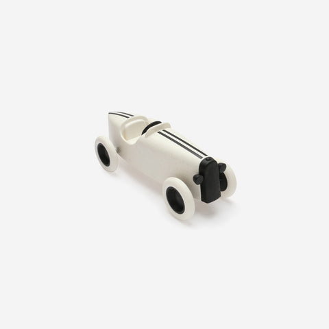 Ooh Noo Wooden Grand Prix Racing Car White Wooden Car Ooh Noo - [store_name]