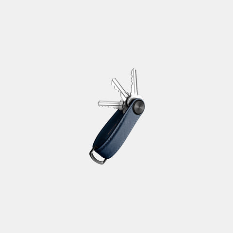 Orbitkey Key Organiser Pro Leather Saffiano Oxford Navy Key Ring Orbitkey - [store_name]