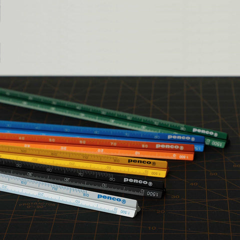 Penco Drafting Scale Ruler Blue Ruler Penco - [store_name]
