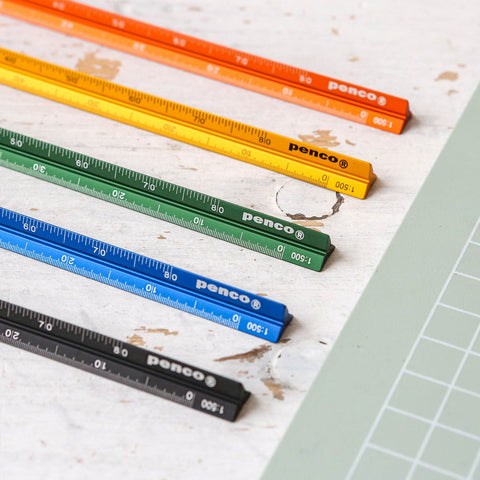 Penco Drafting Scale Ruler Yellow Ruler Penco - [store_name]
