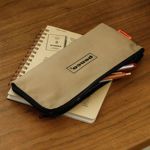 Penco Flat Pen Case Beige Pencil Case Penco - [store_name]