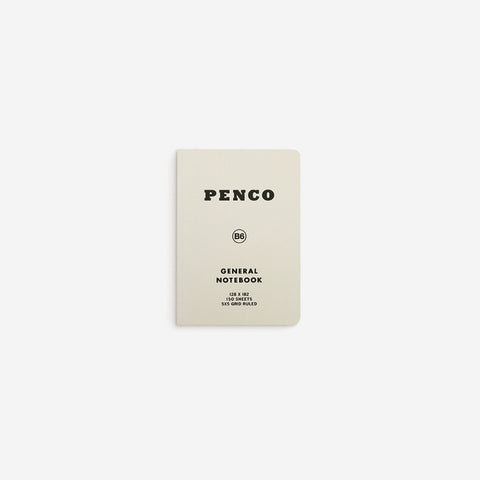 Penco General Notebook Grid B6 White Notebook Penco - [store_name]