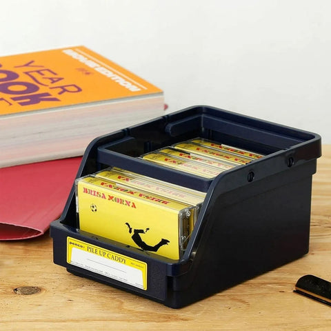 Penco Pile Up Caddy Black Desk Organiser Penco - [store_name]