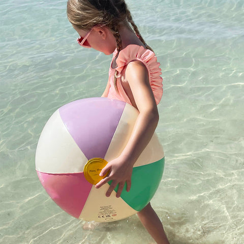 Petite Pommes Otto Beach Ball Peppermint Violet Pink Beach Ball Petite Pommes - [store_name]