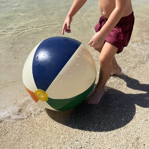 Petite Pommes Otto Beach Ball Tangerine Blue Green Beach Ball Petite Pommes    - [store_name]