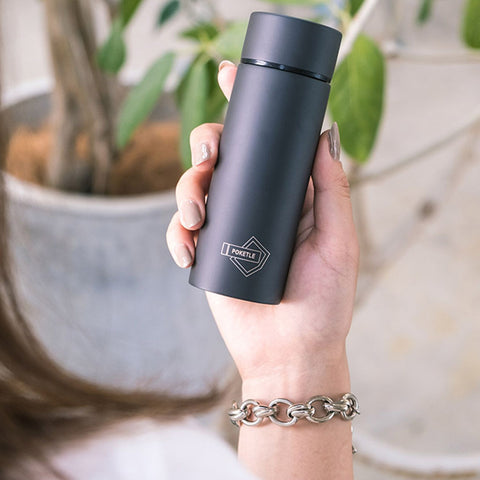 Poketle Stainless Steel Water Bottle Charcoal 120ml Water Bottle Poketle - [store_name]