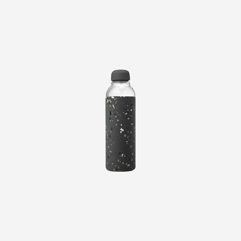 Porter Glass Bottle Terrazzo Charcoal Water Bottle Porter - [store_name]